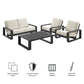 Lirienne 4-Piece Outdoor Patio Aluminum Furniture Set