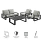 Lirienne 4-Piece Outdoor Patio Aluminum Furniture Set