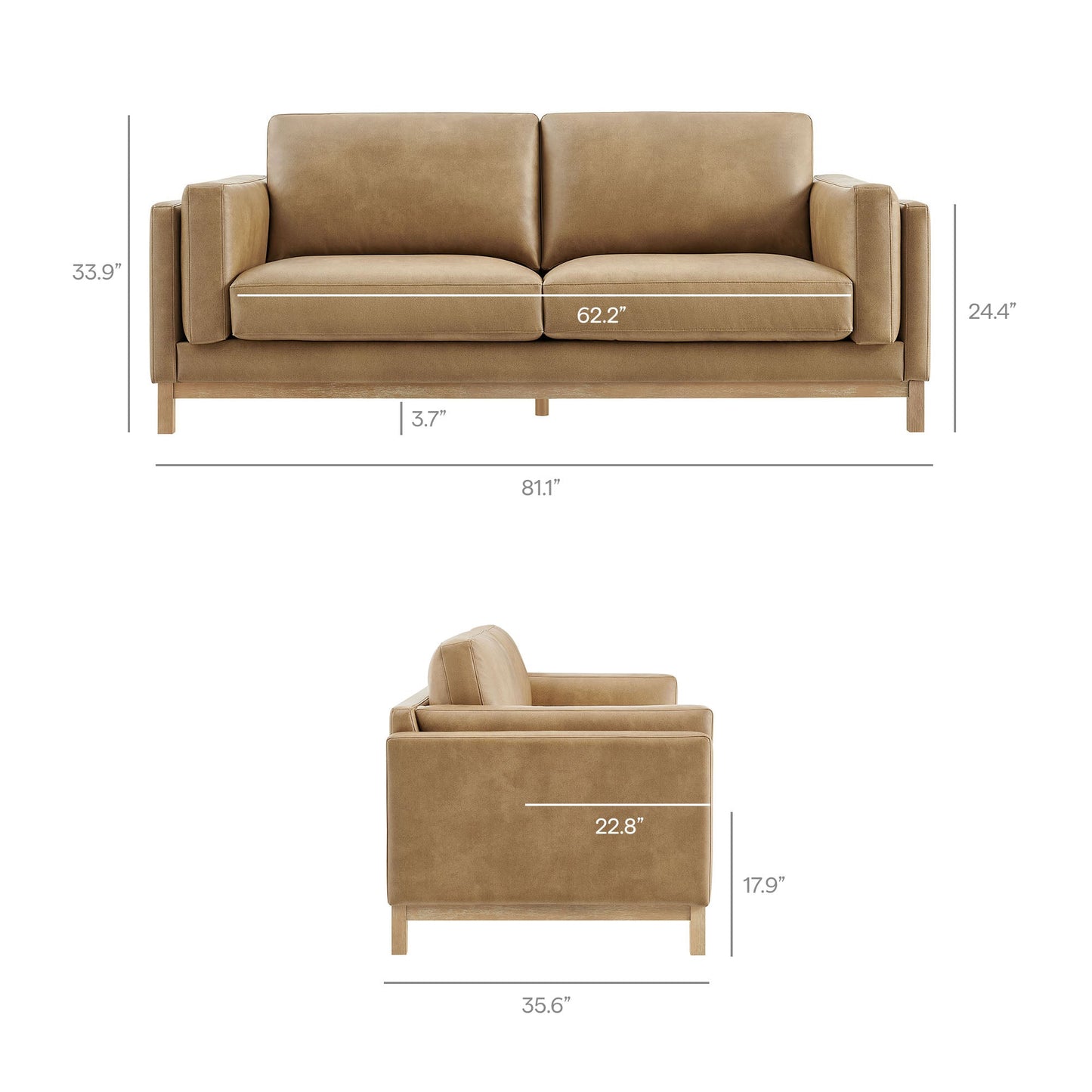 Roscoe 81 inch Upholstered Sofa
