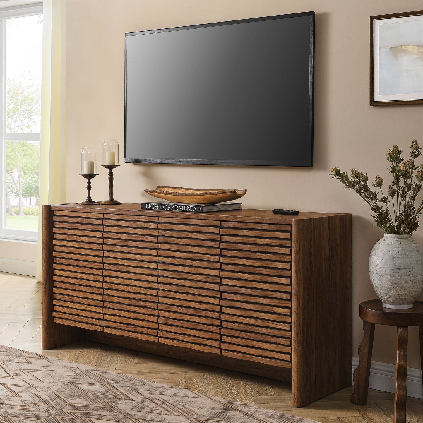 Emric Wave 66" 4-Door Sideboard
