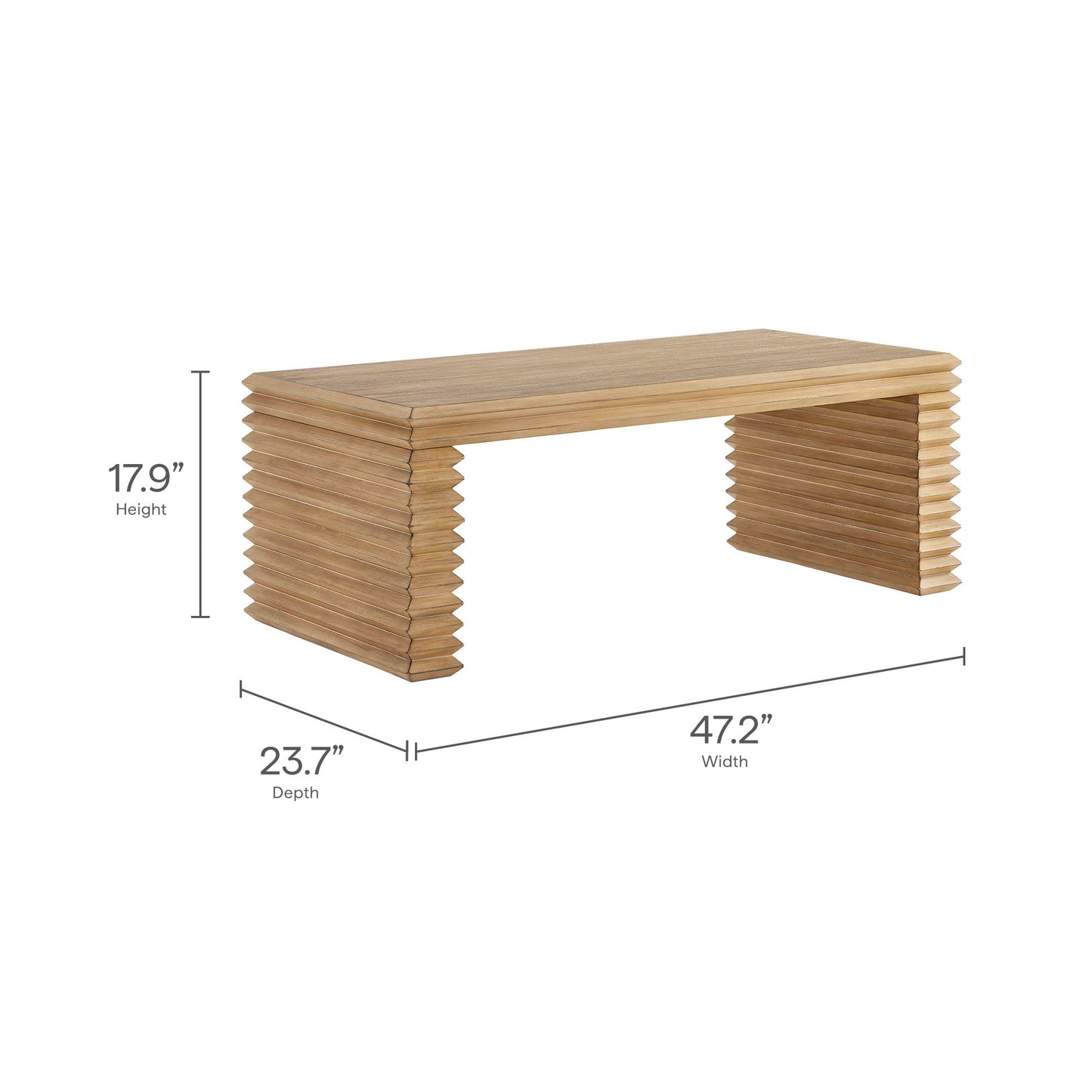Canto Rectangular Stacked Design Coffee Table