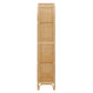 Celeste 67 Inch Tall Arched Natural Rattan Bookshelf