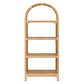 Celeste 67 Inch Tall Arched Natural Rattan Bookshelf