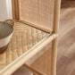 Celeste 67 Inch Tall Arched Natural Rattan Bookshelf