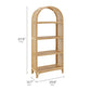 Celeste 67 Inch Tall Arched Natural Rattan Bookshelf