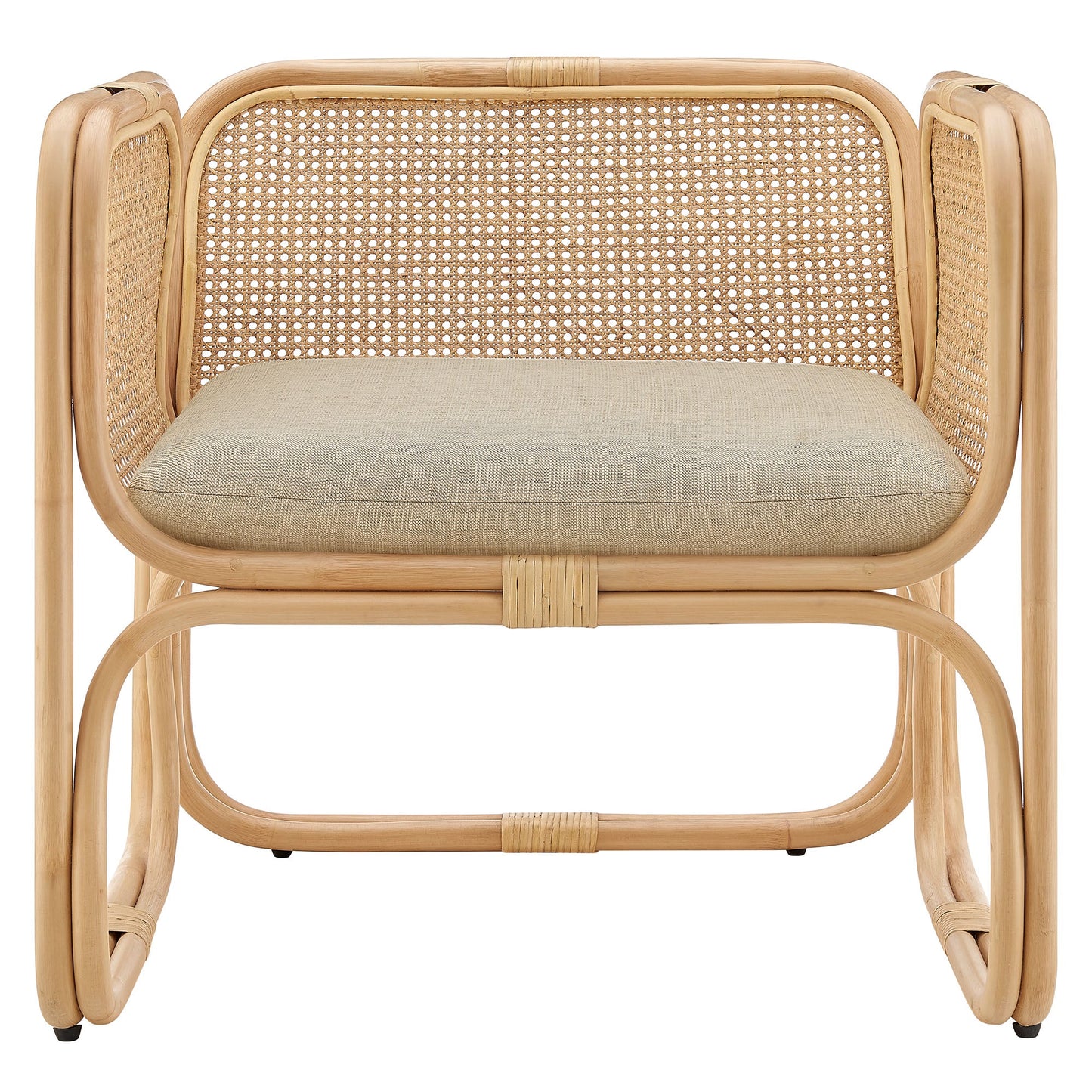 Ellis Natural Rattan Accent Armchair