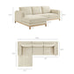 Roscoe Left-Facing Upholstered Sectional Sofa with Chaise