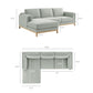 Roscoe Left-Facing Upholstered Sectional Sofa with Chaise