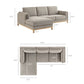 Roscoe Left-Facing Upholstered Sectional Sofa with Chaise