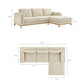 Roscoe Right-Facing Upholstered Sectional Sofa with Chaise