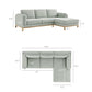 Roscoe Right-Facing Upholstered Sectional Sofa with Chaise