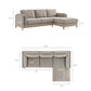 Roscoe Right-Facing Upholstered Sectional Sofa with Chaise