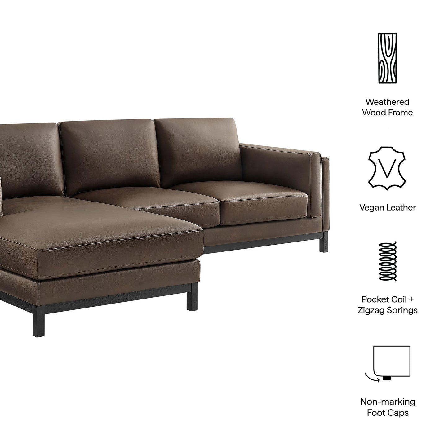 Roscoe Left-Facing Upholstered Sectional Sofa with Chaise