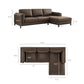 Roscoe Right-Facing Upholstered Sectional Sofa with Chaise