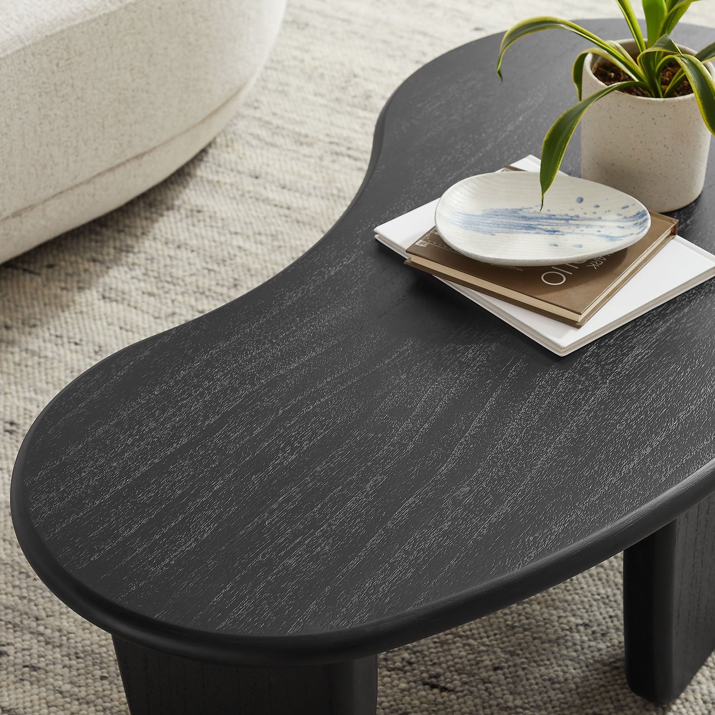 Vetra Kidney-Shaped Free Coffee Table