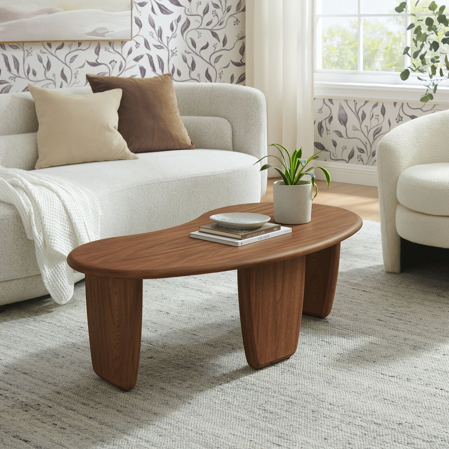 Vetra Kidney-Shaped Free Coffee Table