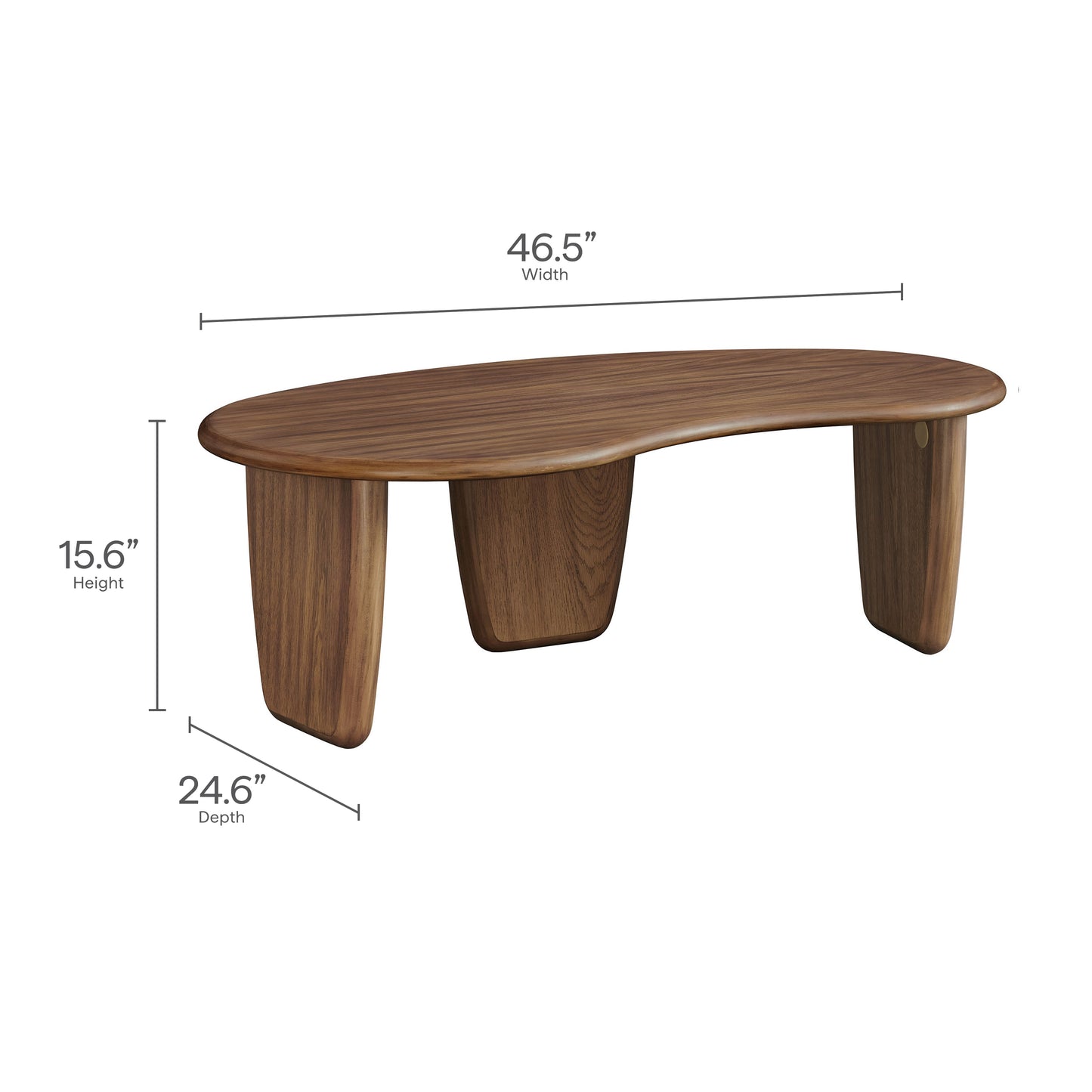 Vetra Kidney-Shaped Free Coffee Table