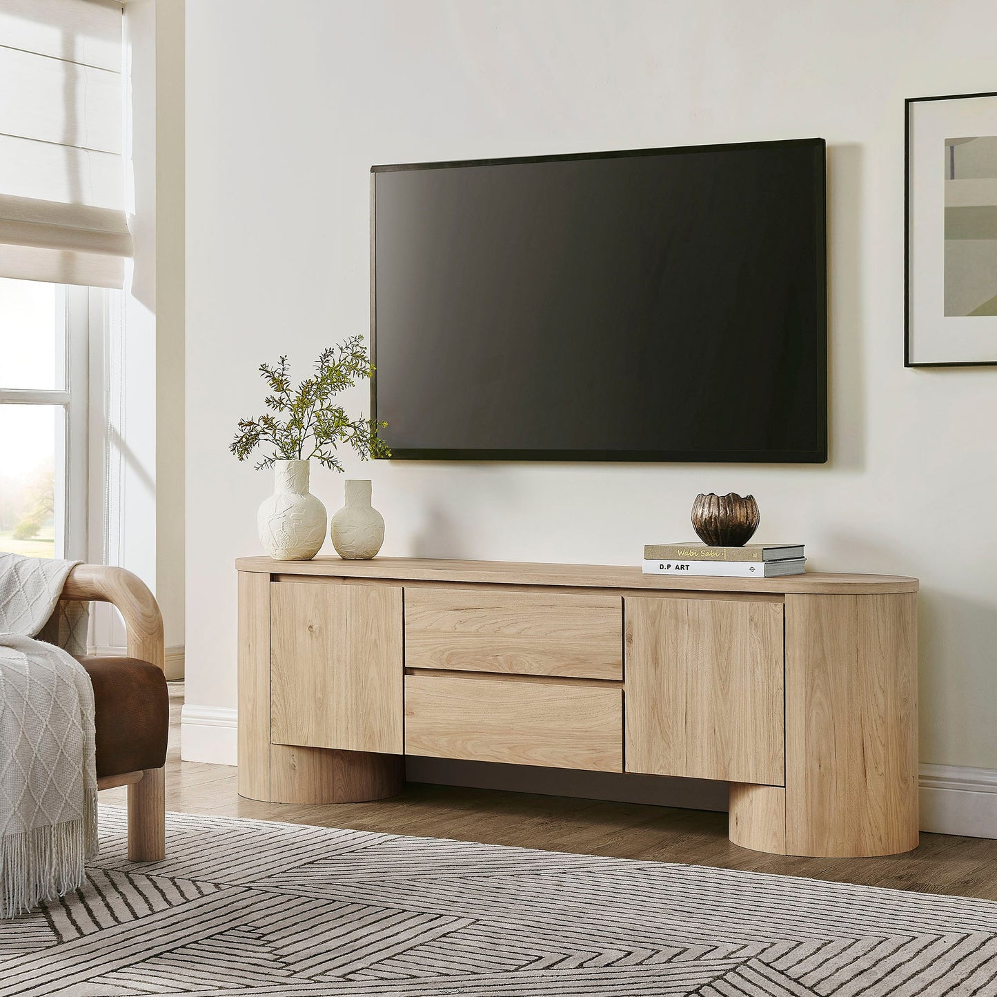 Duval 71 Inch Oval TV Cabinet