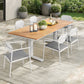 Aeris 7-Piece Outdoor Patio Aluminum Dining Set