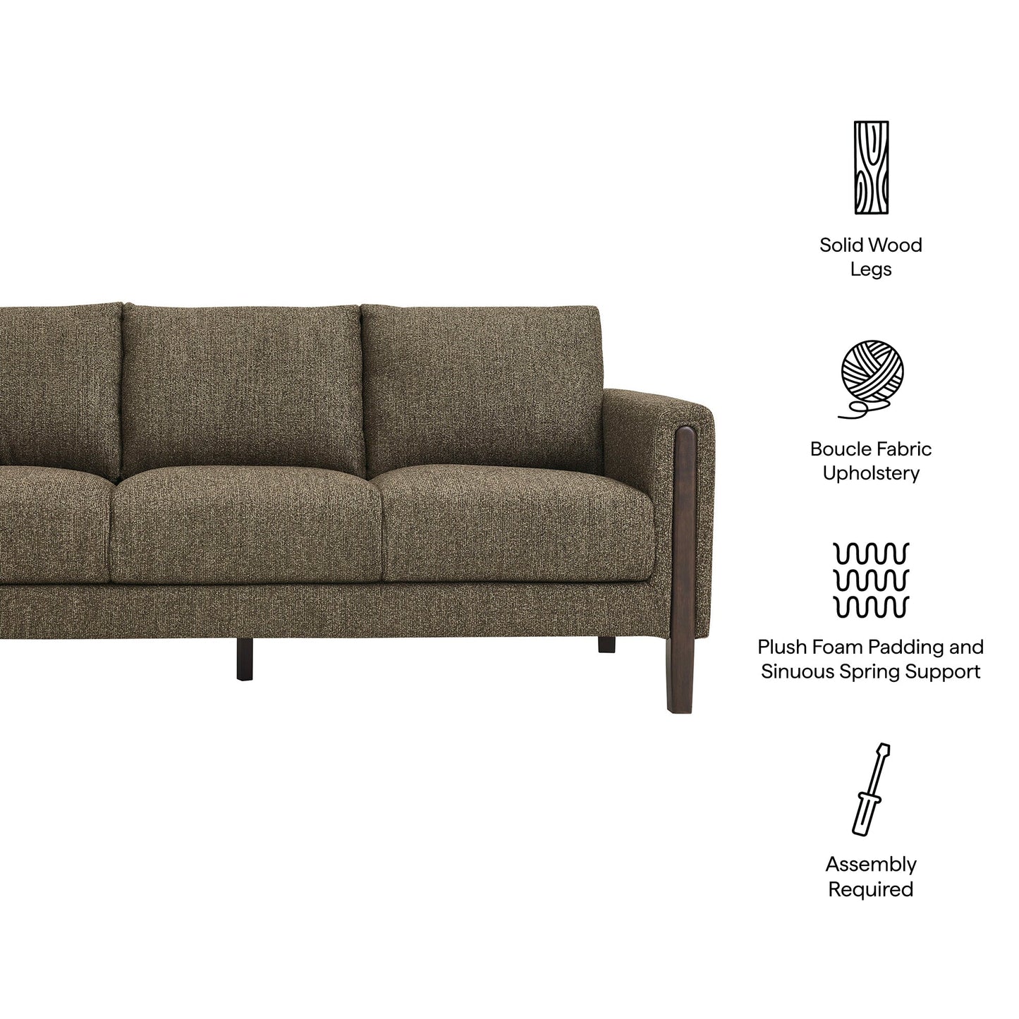 Hawken Boucle Fabric Sofa