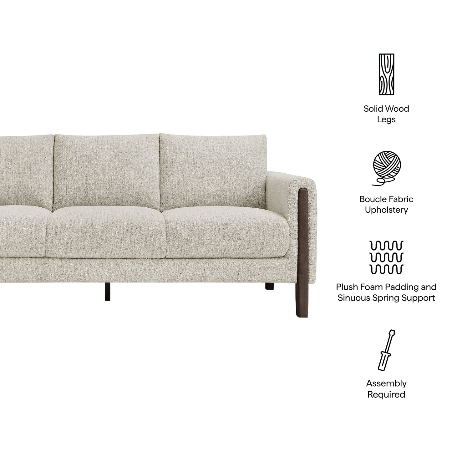 Hawken Boucle Fabric Sofa