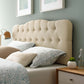 Annabel Diamond Tufted Upholstered Fabric Headboard