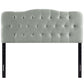 Annabel Diamond Tufted Upholstered Fabric Headboard