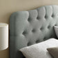 Annabel Diamond Tufted Upholstered Fabric Headboard