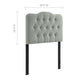 Annabel Diamond Tufted Upholstered Fabric Headboard