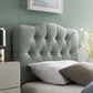 Annabel Diamond Tufted Upholstered Fabric Headboard