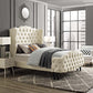 Violette Tufted Wingback Performance Velvet Queen Platform Bed