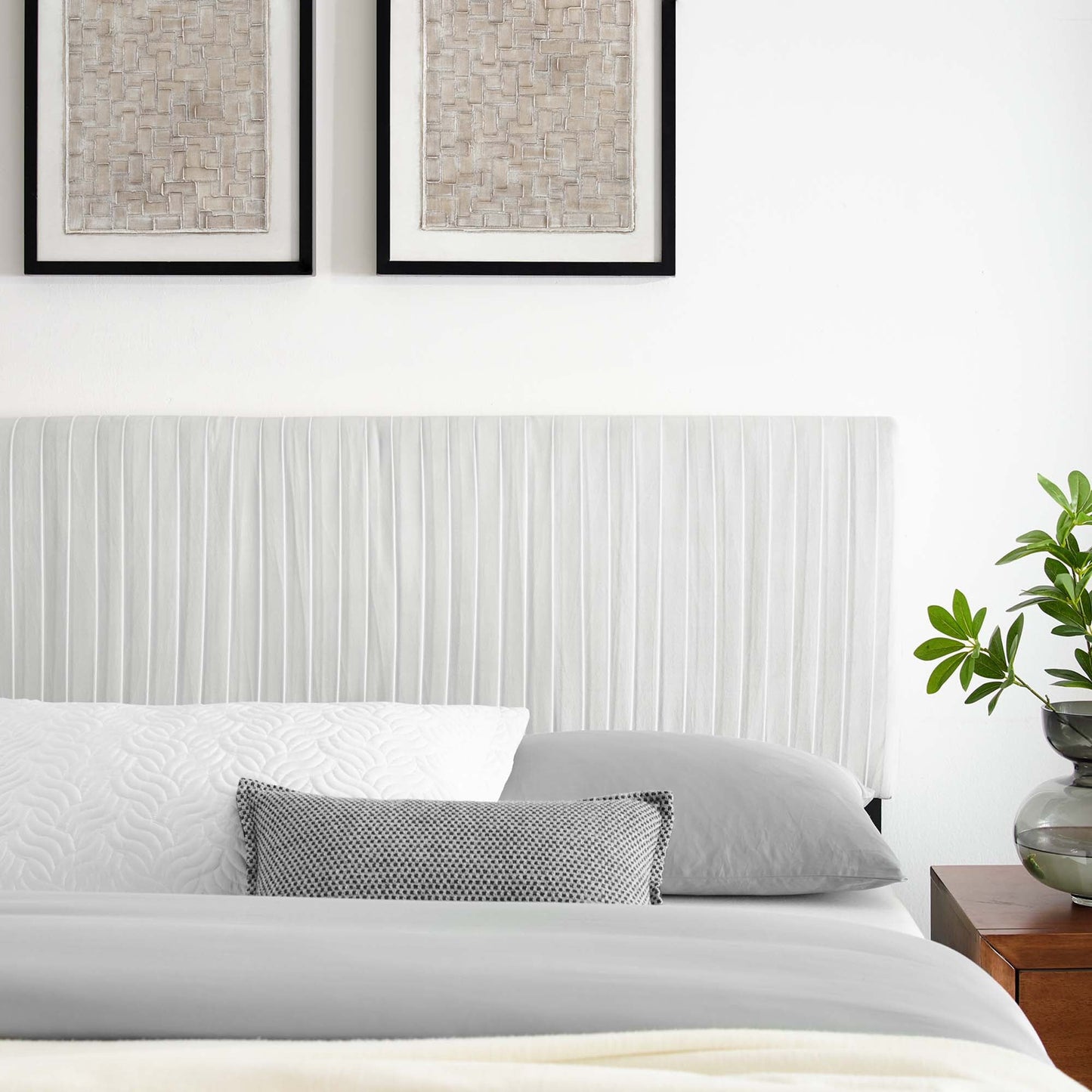 Eloise Channel Tufted Performance Velvet Headboard