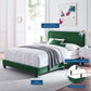 Celine Channel Tufted Performance Velvet Bed