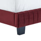 Celine Channel Tufted Performance Velvet Bed