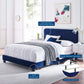 Celine Channel Tufted Performance Velvet Bed