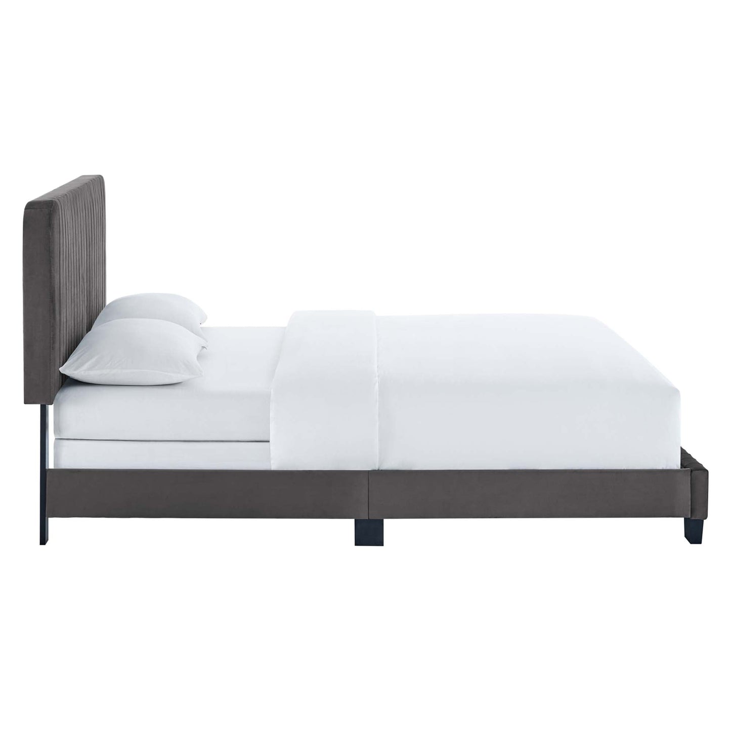 Celine Channel Tufted Performance Velvet Bed