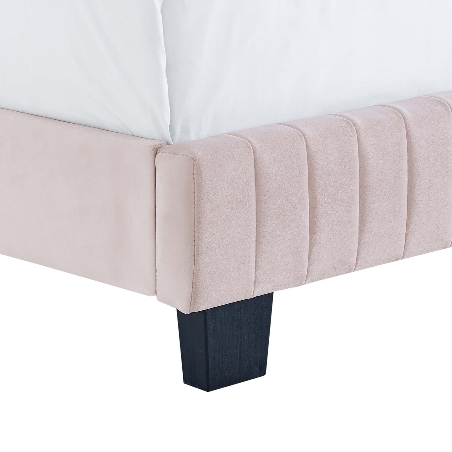 Celine Channel Tufted Performance Velvet Bed