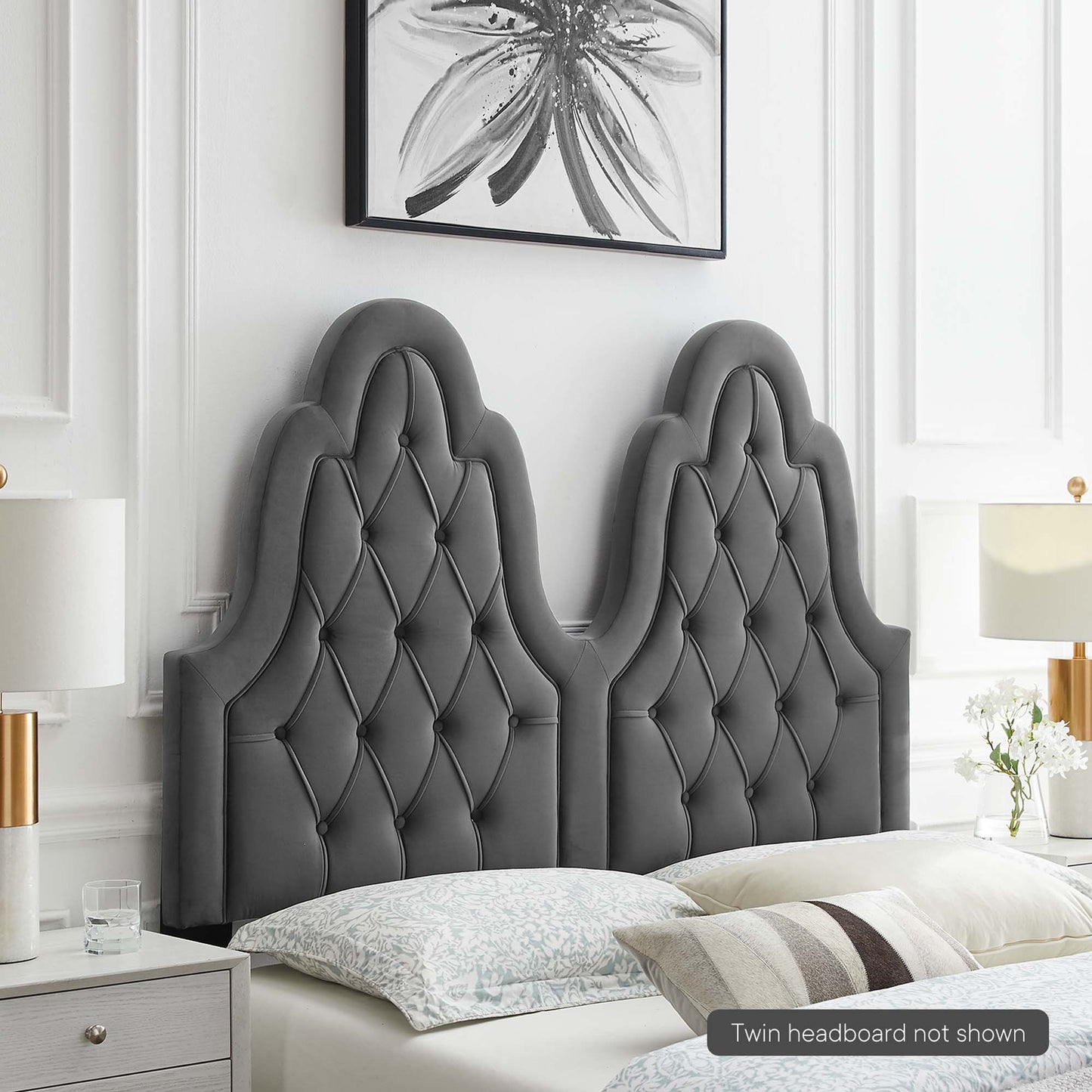 Augustine Tufted Performance Velvet Headboard