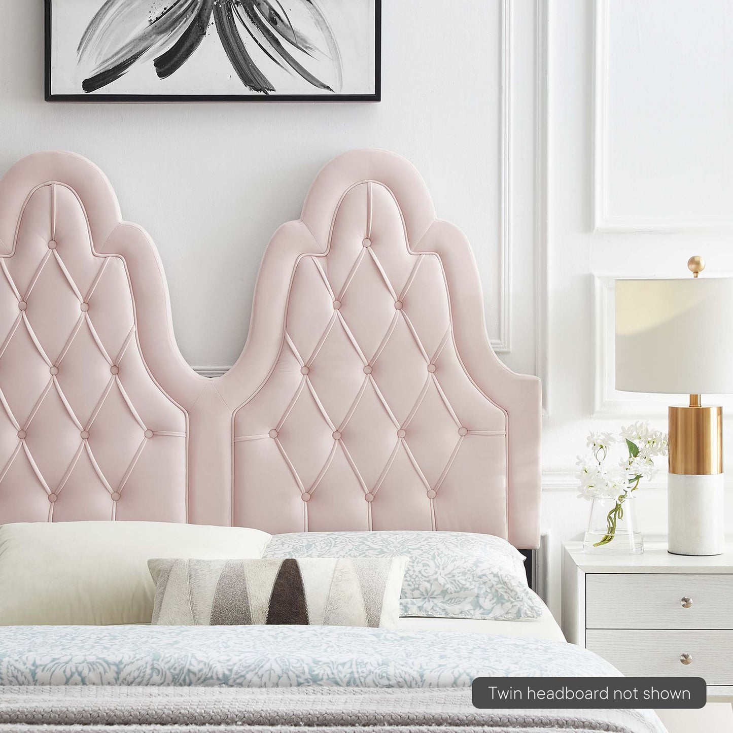 Augustine Tufted Performance Velvet Headboard