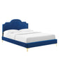 Aviana Performance Velvet Bed With Gold Legs