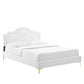 Aviana Performance Velvet Bed With Gold Legs
