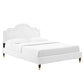 Aviana Performance Velvet Bed With Wood and Gold Legs