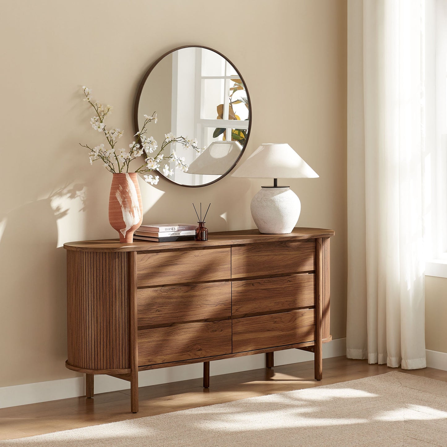 Cadence 6-Drawer Curved Dresser