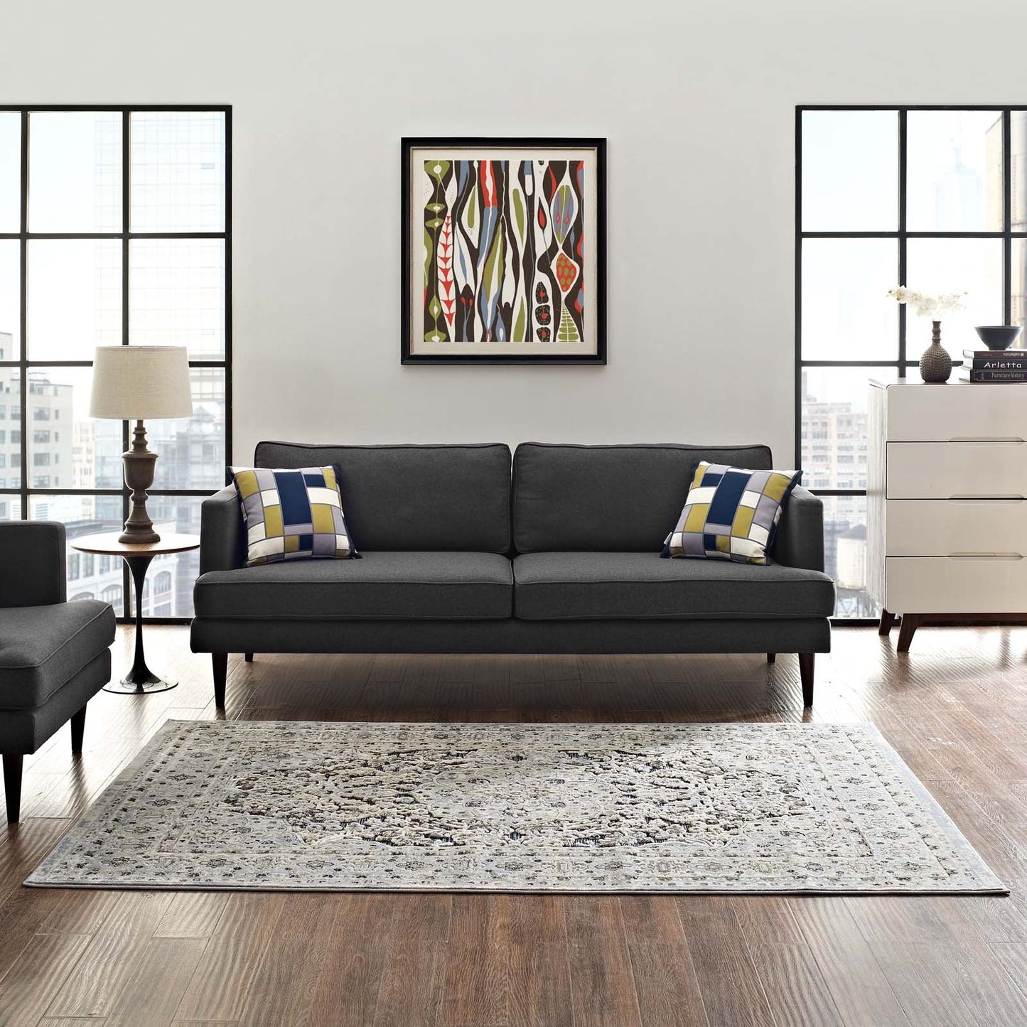 Elqenna Ornate Vintage Floral Turkish Area Rug