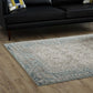 Dilys Distressed Vintage Floral Lattice Area Rug