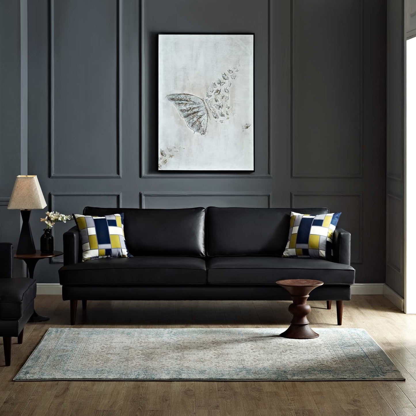 Dilys Distressed Vintage Floral Lattice Area Rug