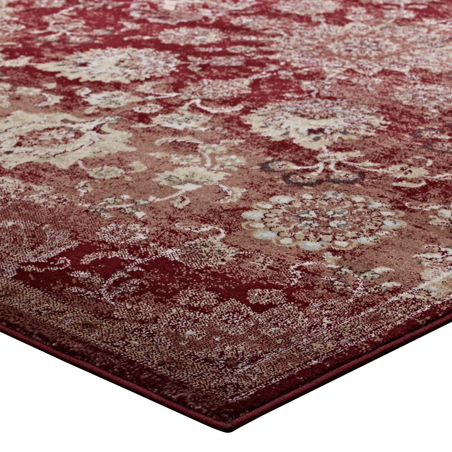 Cynara Distressed Floral Vintage Medallion Area Rug