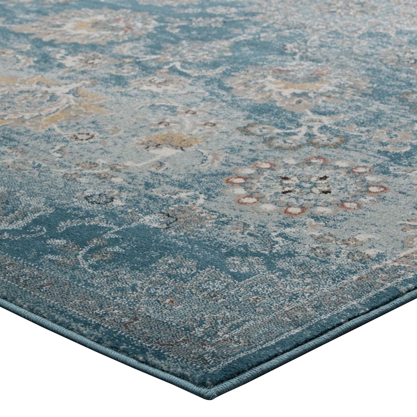 Cynara Distressed Floral Vintage Medallion Area Rug