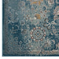 Cynara Distressed Floral Vintage Medallion Area Rug
