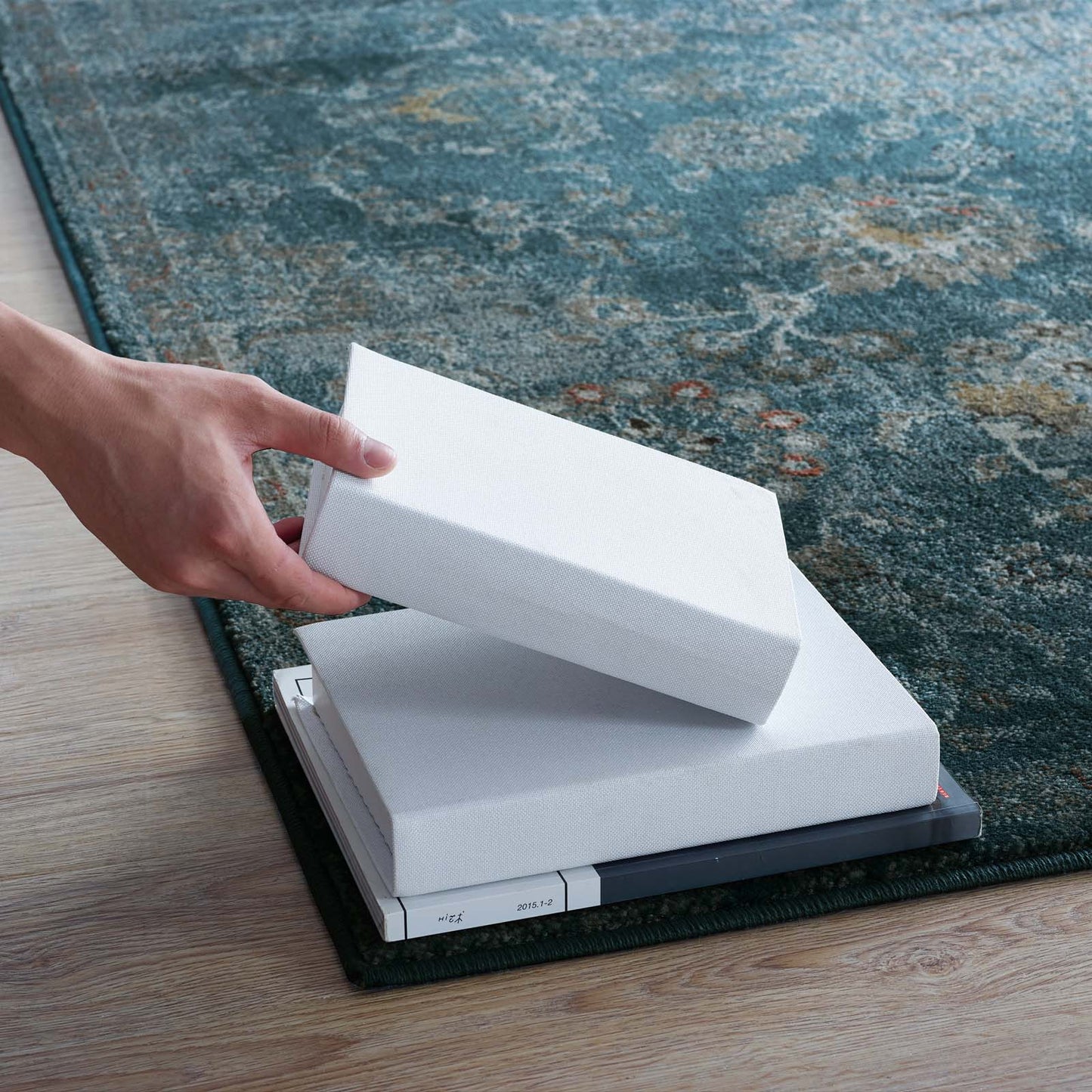 Cynara Distressed Floral Vintage Medallion Area Rug